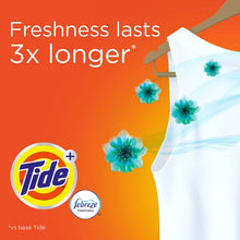 Load image into Gallery viewer, Tide Plus febreze Freshness Botanical rain he Turbo Clean Liquid Laundry Detergent Count, Orange, Original,Rain, 138 Fl Oz