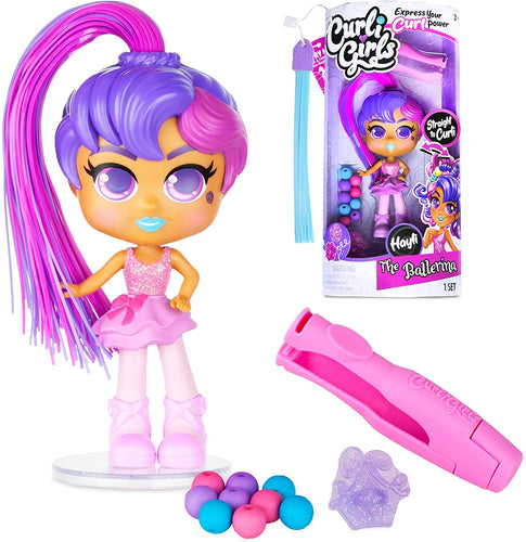 Basic Fun CurliGirls Charli, The Pop Star - Hairstyling Doll with MagiCurl Hair - Style Again and Again - Ages 3+
