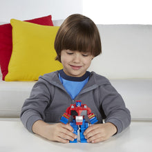 Load image into Gallery viewer, Playskool Heroes Transformers Rescue Bots Optimus Prime Racing Trailer