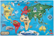 Load image into Gallery viewer, Melissa &amp; Doug World Map Floor Puzzle - 33 Pcs