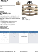 Load image into Gallery viewer, Progress Lighting P350049-143 Gulliver Three-Light Semi-Flush Convertible
