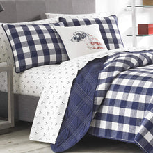 Load image into Gallery viewer, Eddie Bauer Lake House Plaid Quilt Set, Full/Queen, Blue