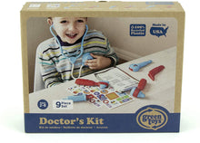 Load image into Gallery viewer, Green Toys Doctor&#39;s Kit Role Play Set, Red/Blue