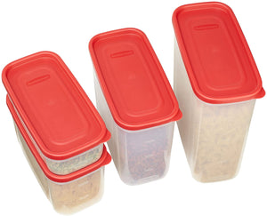 Rubbermaid Rubbermiad Modular Canisters Food Storage, 8-Piece Set, clear