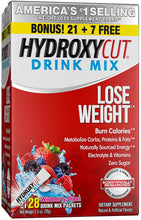 Load image into Gallery viewer, Weight Loss Drink Mix | Hydroxycut Lose Weight Drink Mix | Weight Loss for Women &amp; Men | Weight Loss Supplement | Energy Drink Powder | Metabolism Booster for Weight Loss | Wildberry Blast, 28 Packets
