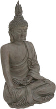 Load image into Gallery viewer, Benzara Polystone Buddha 24&quot; W, 42&quot; H, x L, Distressed Gray Finish