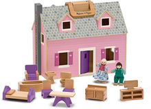 Load image into Gallery viewer, Melissa &amp; Doug Fold and Go Wooden Dollhouse