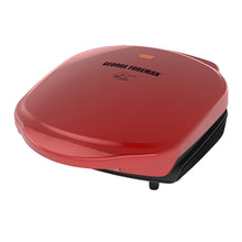 Load image into Gallery viewer, George Foreman 2-Serving Classic Plate Electric Indoor Grill and Panini Press, Red, GR10RM