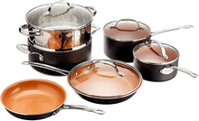 Load image into Gallery viewer, Gotham Steel 12 Piece Copper Kitchen Set with Non-Stick Ti-Cerama Copper Coating by Chef Daniel Green – Includes Skillets, Fry Pans and Stock Pots