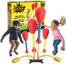 Load image into Gallery viewer, The Original Stomp Rocket Dueling Rockets, 4 Rockets and Rocket Launcher - Outdoor Rocket Toy Gift for Boys and Girls Ages 6 Years and Up - Great for Outdoor Play with friends in the backyard &amp; parks