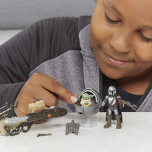 Load image into Gallery viewer, Star Wars Mission Fleet Expedition Class The Mandalorian The Child Battle for The Bounty 2.5-Inch-Scale Figures and Vehicle, Kids Ages 4 and Up
