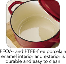 Load image into Gallery viewer, Tramontina 80131/621DS Style Enameled Cast Iron Covered Round Dutch Oven, 6.5-Quart, Red
