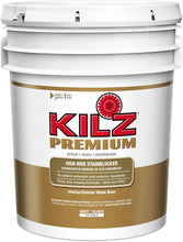 Load image into Gallery viewer, KILZ Premium High-Hide Stain Blocking Interior/Exterior Latex Primer/Sealer, White, 5 gallon