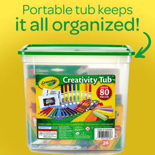 Load image into Gallery viewer, Crayola Creativity Tub Art Set, Over 80 Art Tools, Gift for Kids