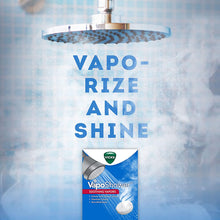 Load image into Gallery viewer, Vicks VapoShower, 3 Count Shower Bomb Tablets, Soothing Vicks Vapor Steam Aromatherapy with Eucalyptus and Menthol