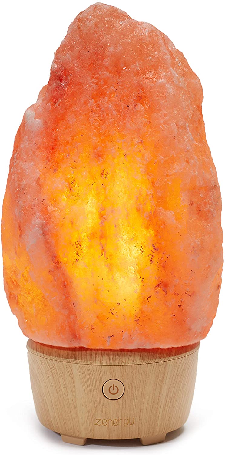 iHome Zenergy Salt Rock Lamp Meditative Light and Sound Therapy Genuine Himalayan Salt Lamp Speaker, Anti Anxiety, Stress Relief, Calming, Soothing, Sleep Easy, Lamp Night Light
