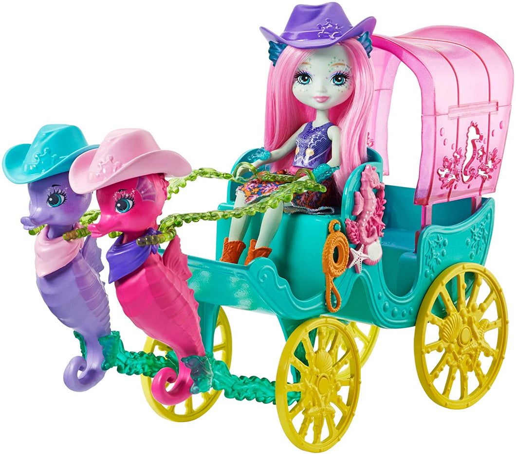Enchantimals Seahorse Carriage SANDELLA Seahorse Doll and PLAYSET