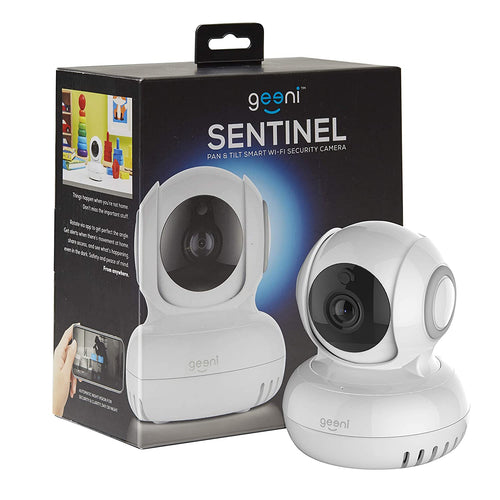 Geeni Sentinel Wireless Security Camera, WiFi Home Surveillance IP Camera for Baby/Elder/Pet/Nanny Monitor, Pan/Tilt, Two-Way Audio & Night Vision