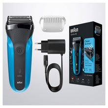 Load image into Gallery viewer, Braun Series Men&#39;s Electric Foil Shaver / Rechargeable Electric Razor, Wet &amp; Dry, Blue