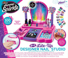 Load image into Gallery viewer, Cra-Z-Art Shimmer ‘N Sparkle Real Light Up 8-in-1 Nail Design Studio