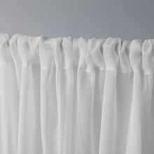 Load image into Gallery viewer, Exclusive Home Tassels Applique Bordered Textured Sheer Window Curtain Panel Pair with Rod Pocket