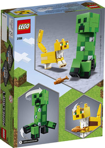 LEGO Minecraft Creeper BigFig and Ocelot Characters 21156 Buildable Toy Minecraft Figure Gift Set for Play and Decoration, New 2020 (184 Pieces)