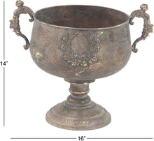 Load image into Gallery viewer, Deco 79 29553 Planter, Tarnished Brass