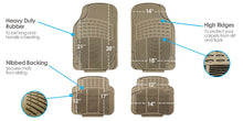 Load image into Gallery viewer, FH Group F11305BEIGE Tan All Weather Floor Mat, 4 Piece (Full Set Trimmable Heavy Duty)