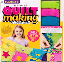 Load image into Gallery viewer, Made By Me Easy to Knot Quilt Making Kit by Horizon Group USA, No Sewing, No Cutting, 59 in. x 39 in. Fleece Blanket, Pre-Cut Squares &amp; Felt Decals (57964F)
