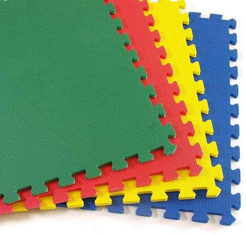 Greatmats Playmats Interlocking Foam Puzzle Floor Tile 2x2 Ft x .5 Inch for Children Toddler Infant Kids Playroom Soft Flooring, 4 Colors Mix, 16 Pack