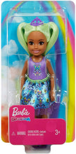 Load image into Gallery viewer, Barbie Dreamtopia Chelsea Sprite Doll, 7-inch, with Green Hair Wearing Fashion and Accessories, Multi (GJJ95)