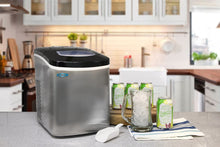 Load image into Gallery viewer, Mr. Freeze MIM-18 Maxi-Matic Portable Ice Maker with Lid, Black (Stainless Steel)