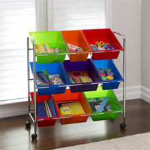 Load image into Gallery viewer, Seville Classics Mobile Toy Storage Organizer, 9-Bins in Fun Colors