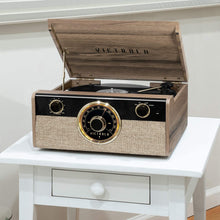 Load image into Gallery viewer, Victrola Wood Metropolitan Mid Century Modern Bluetooth Record Player with 3-Speed Turntable and Radio, VTA-240B-FNT