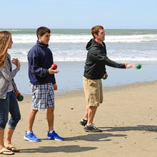 Load image into Gallery viewer, Bocce Ball Set- Outdoor Family Bocce Game for Backyard, Lawn, Beach &amp; More- 4 Red &amp; 4 Green Balls, Pallino &amp; Carrying Case