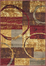 Load image into Gallery viewer, Unique Loom Barista Collection Modern Circles Rustic Warm Multi Area Rug (2' 2 x 3' 0)