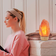 Load image into Gallery viewer, iHome Zenergy Salt Rock Lamp Meditative Light and Sound Therapy Genuine Himalayan Salt Lamp Speaker, Anti Anxiety, Stress Relief, Calming, Soothing, Sleep Easy, Lamp Night Light