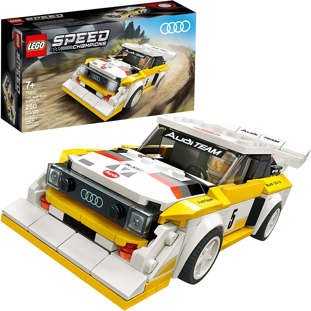 LEGO Speed Champions 1985 Audi Sport Quattro S1 76897 Toy Cars for Kids Building Kit Featuring Driver Minifigure, New 2020 (250 Pieces)