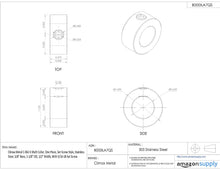 Load image into Gallery viewer, Climax Metal C-062-S Shaft Collar, One Piece, Set Screw Style, Stainless Steel, 5/8&quot; Bore, 1-1/8&quot; OD, 1/2&quot; Width, with 5/16-18 Set Screw