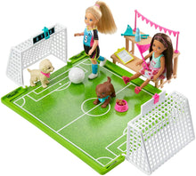 Load image into Gallery viewer, Barbie Dreamhouse Adventures Chelsea Doll, 6-Inch Blonde in Soccer Uniform, with Soccer Playset and Accessories, Gift for 3 to 7 Year Olds