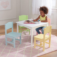 Load image into Gallery viewer, KidKraft Nantucket Table &amp; 4 Chair Set - Pastel