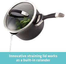 Load image into Gallery viewer, Circulon Symmetry Anodized Nonstick Straining Saucepan