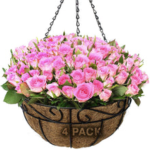 Load image into Gallery viewer, Sorbus 4 Pack Metal Hanging Planter Basket Huge 14 Inch Hanging Flower Pot Basket &amp; Coco Coir Liner for Indoor/Outdoor Garden Décor, Perfect for Home, Garden, Patio, Deck
