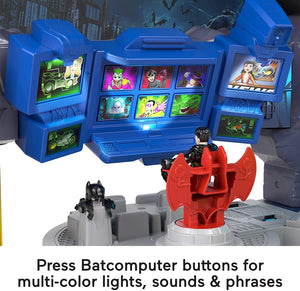 Fisher-Price Imaginext DC Super Friends Super Surround Batcave, interactive Batman playset with lights, sounds and 5 exclusive figures
