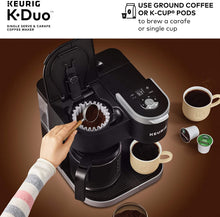 Load image into Gallery viewer, Keurig K-Duo Coffee Maker, Single Serve and 12-Cup Carafe Drip Coffee Brewer, Compatible with K-Cup Pods and Ground Coffee, Black