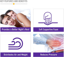 Load image into Gallery viewer, DMI Convoluted Foam Bed Pad Mattress Topper, Hospital Size, Blue, 33 x 72 x 4 Inch