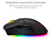 Load image into Gallery viewer, ASUS ROG Gladius II Origin Wired USB Optical Ergonomic FPS Gaming Mouse featuring Aura Sync RGB, 12000 DPI Optical, 50G Acceleration, 250 IPS sensors and swappable Omron switches