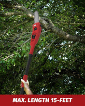 Load image into Gallery viewer, PowerSmart Pole Saw, 8-inch 6 Amp Telescoping Electric Pole Saw, Electric Pole Saw with Automatic Lubrication System, Height Adustable, PS6108