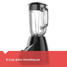 Load image into Gallery viewer, BLACK+DECKER Countertop Blender with 5-Cup Glass Jar, 10-Speed Settings, Black, BL2010BG