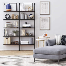 Load image into Gallery viewer, Nathan James Theo 5-Shelf Wood Ladder Bookcase